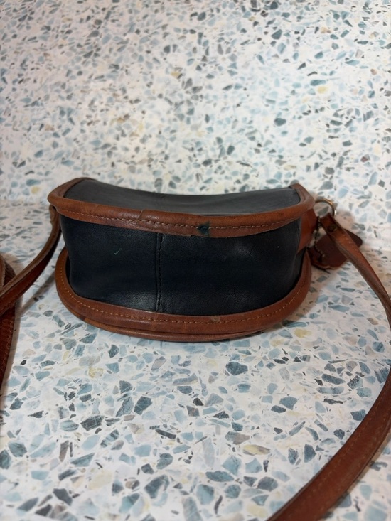 Vintage Coach Court Bag 9870 Spectator Black Brown Leather Crossbody USA - Picture 8 of 8